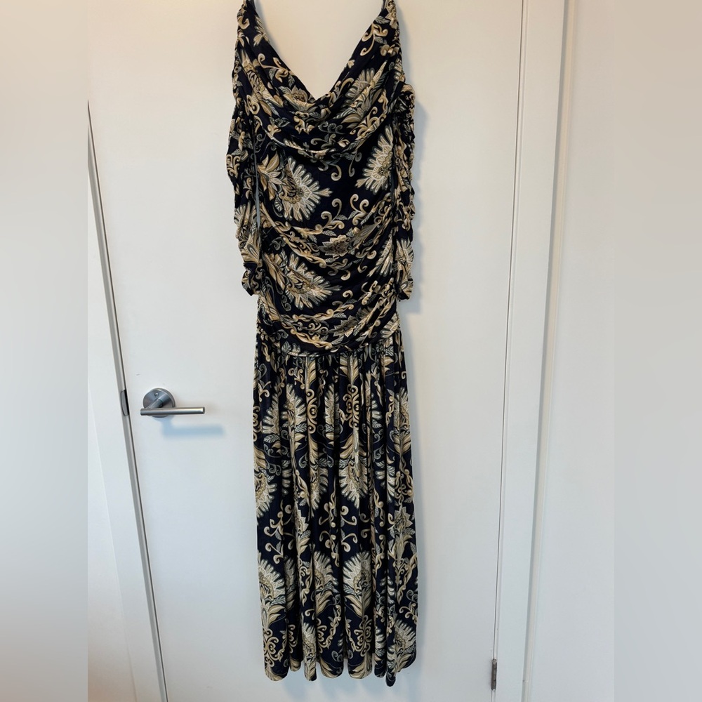 FARM Rio Black and Gold Off-Shoulder Maxi Dress - Picture 11 of 13